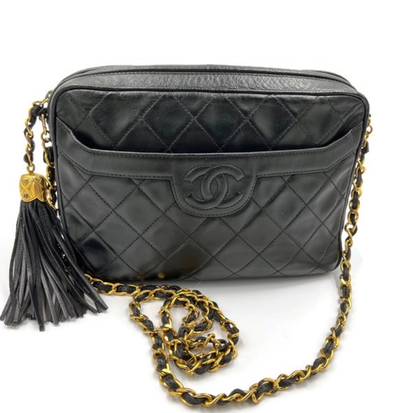 Authentic CHANEL Vintage Lambskin Small Full Flap Bag black/gold hardware - Picture 3 of 17